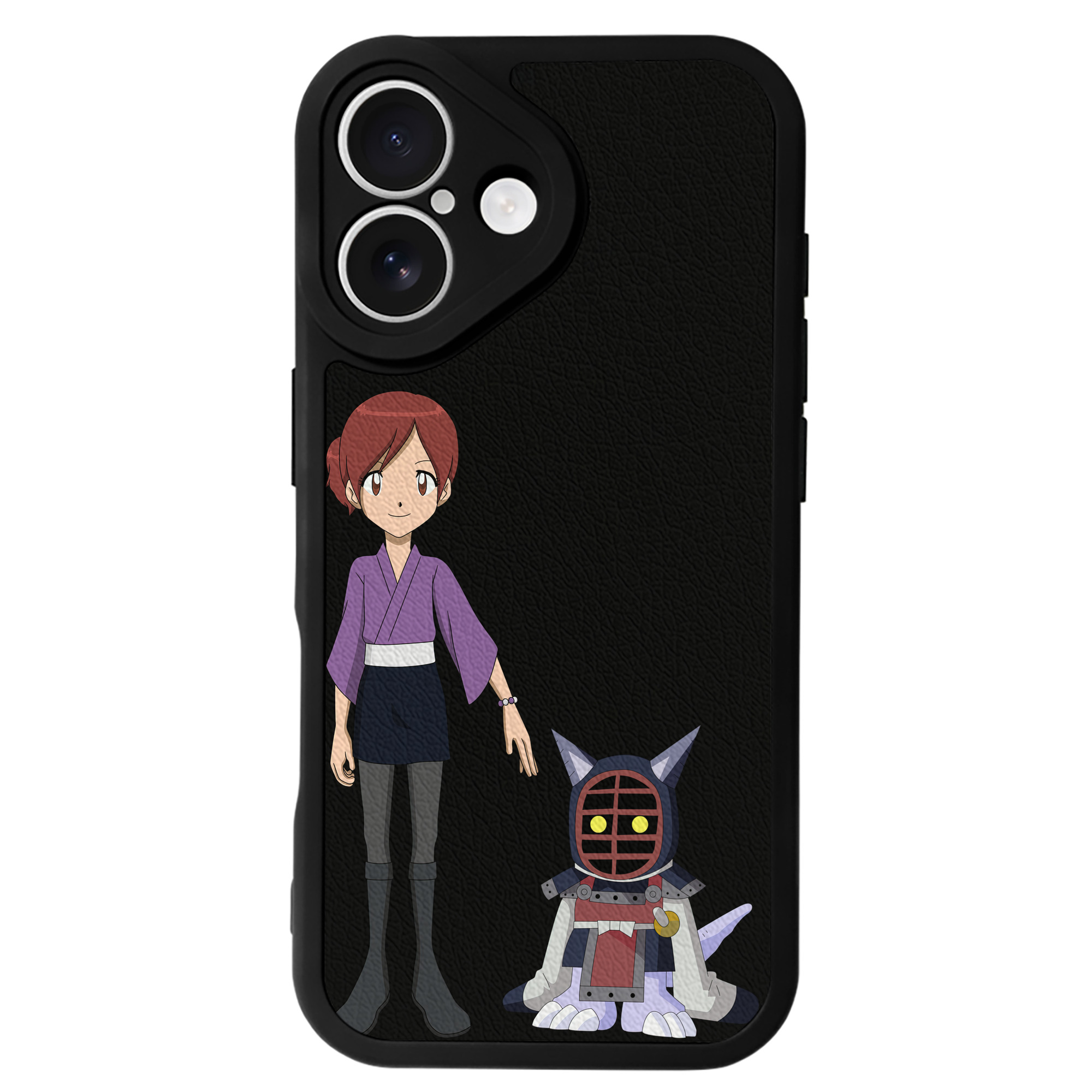 （画像用） Digimon デジタルモンスター/デジモン 【iPhone 16シリーズ対応】シリコンスマホケース（レザー調） 材質：シリコン